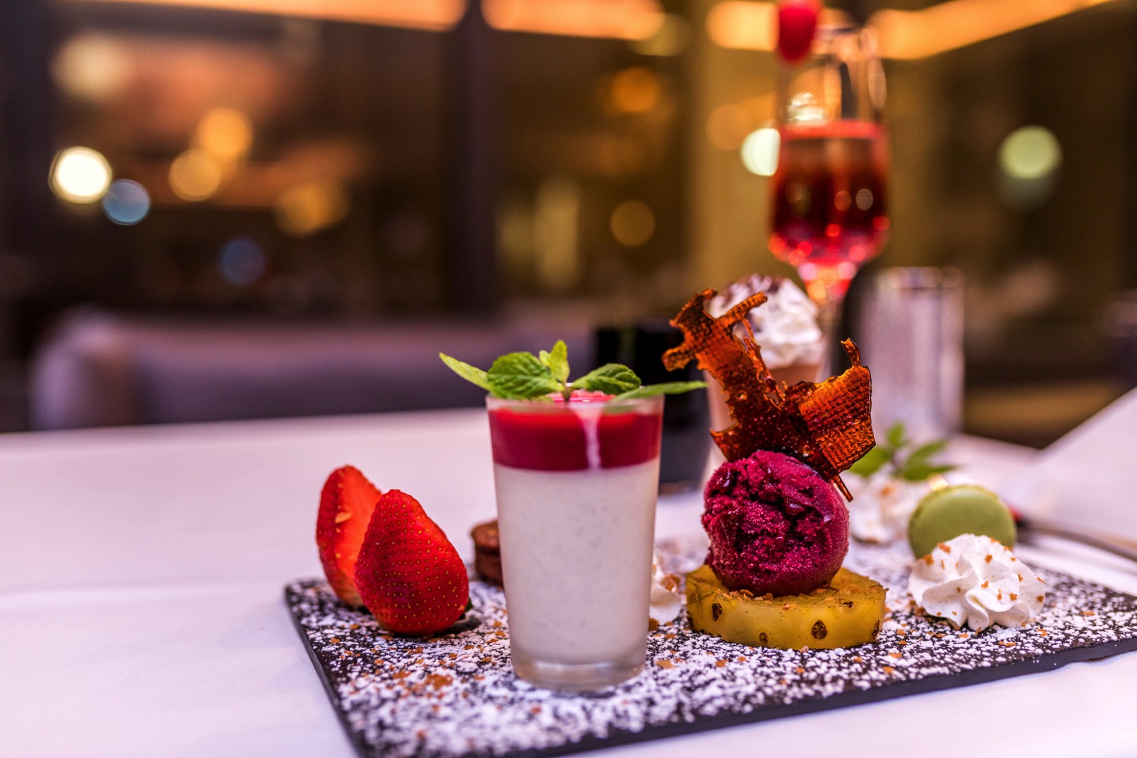 Dessert au bistrot chic de l'hôtel Villa Delisle - Réunion 974